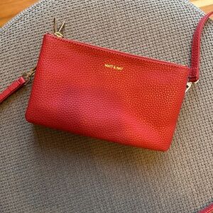 Matt & Nat red and gold Crossbody Bag